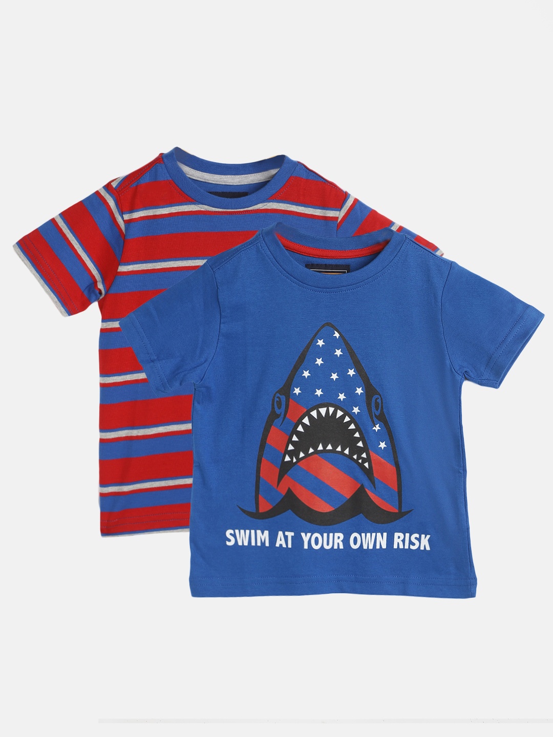 

Cherokee Boys Pack of 2 Assorted Round Neck Pure Cotton T-shirts