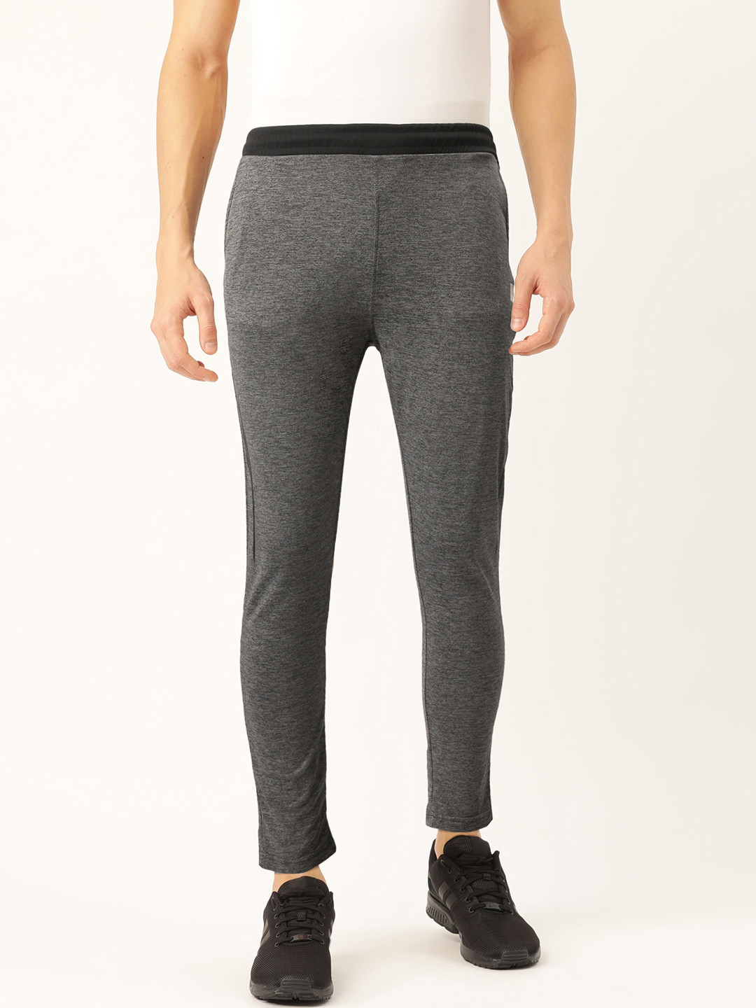 

Proline Active Men Charcoal Grey Slim Fit Self Design Track Pants