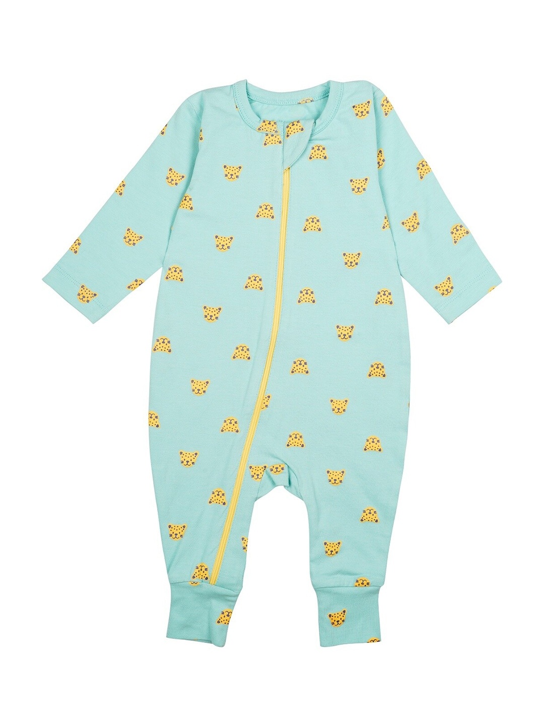 

Nino Bambino Infant Kids Green Printed Organic Cotton Sustainable Rompers