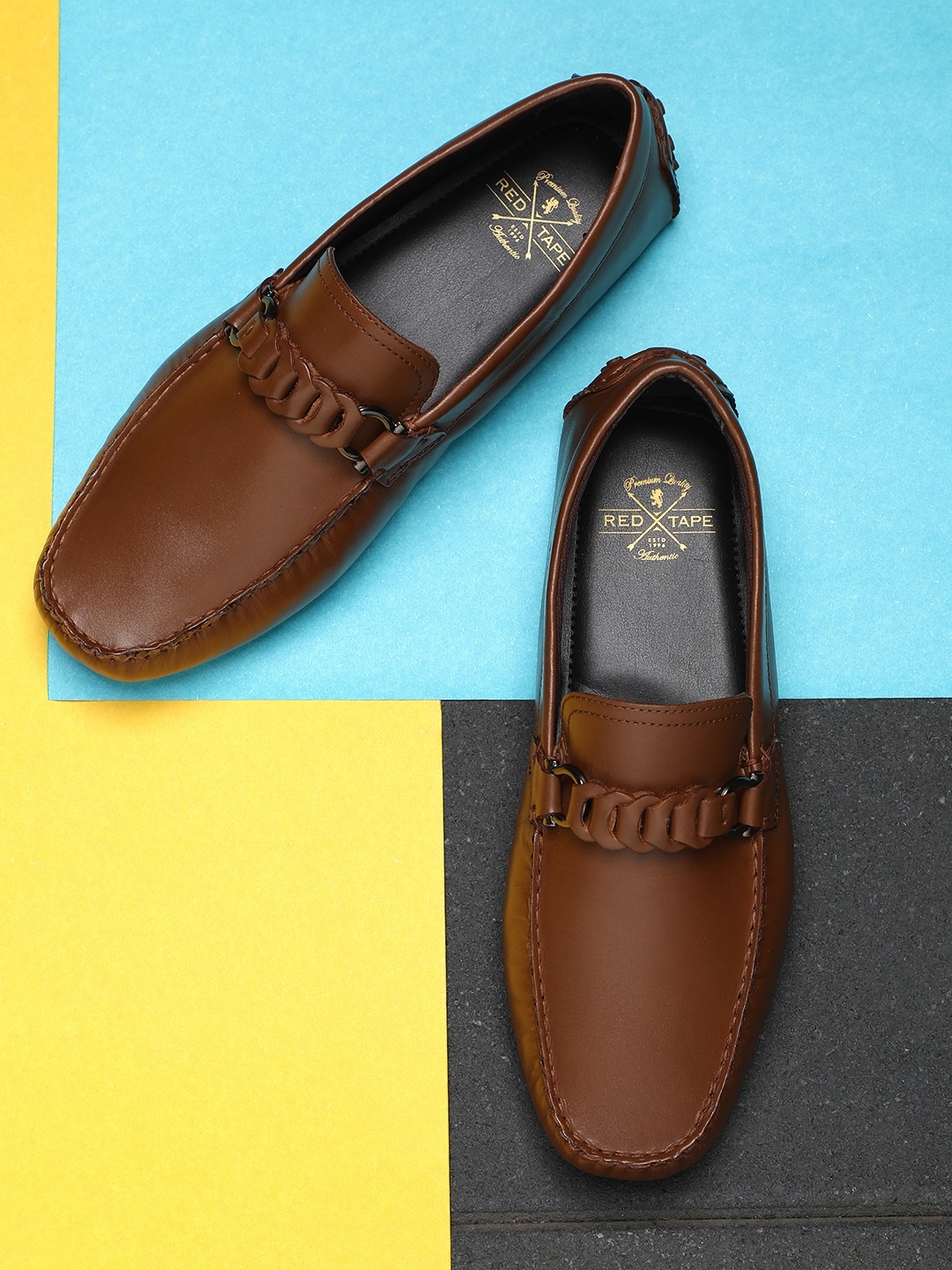 

Red Tape Men Tan Brown Driving Shoes