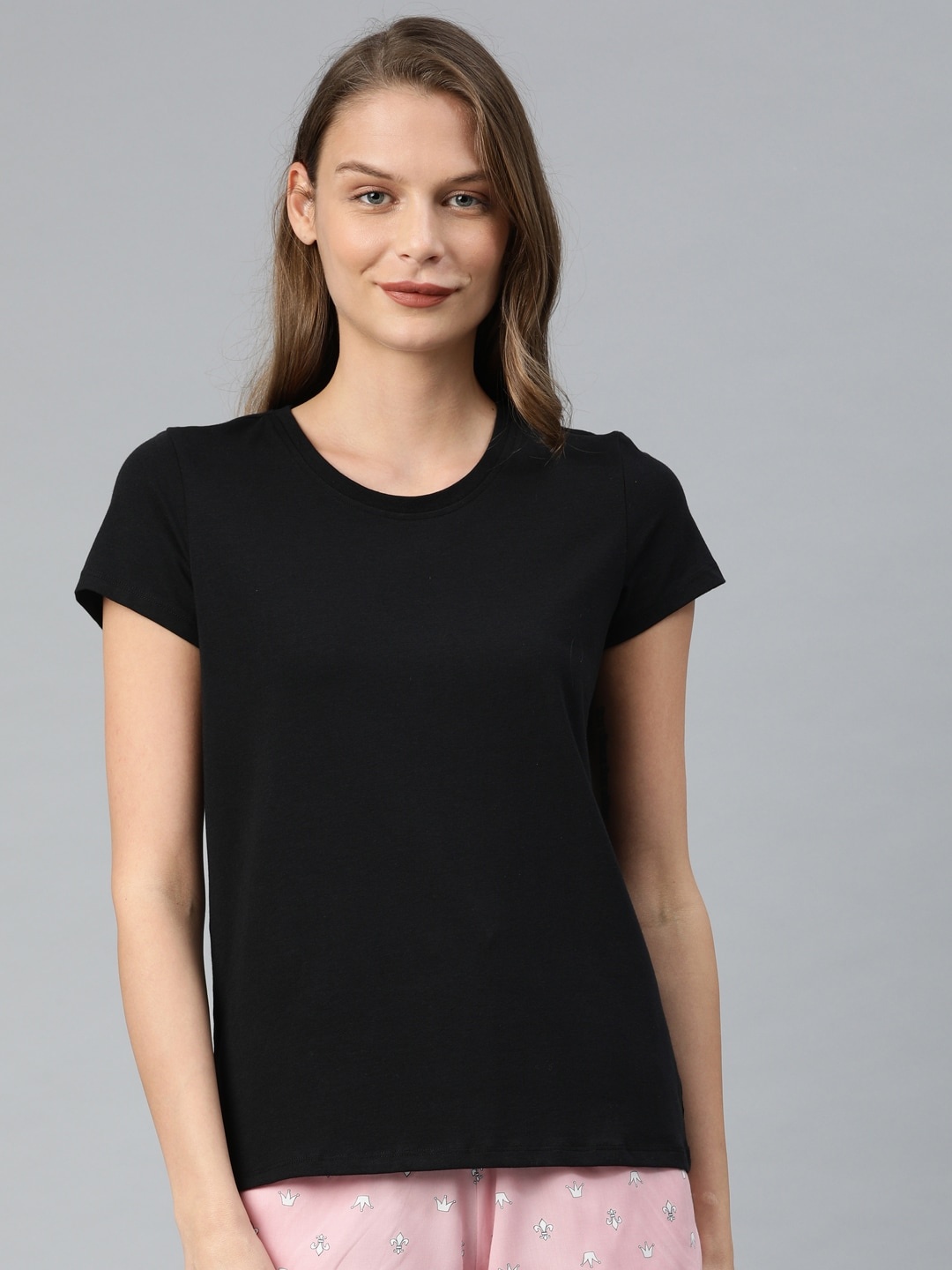 

Van Heusen Women Crew Neck Short Sleeve Lounge T-Shirt, Black