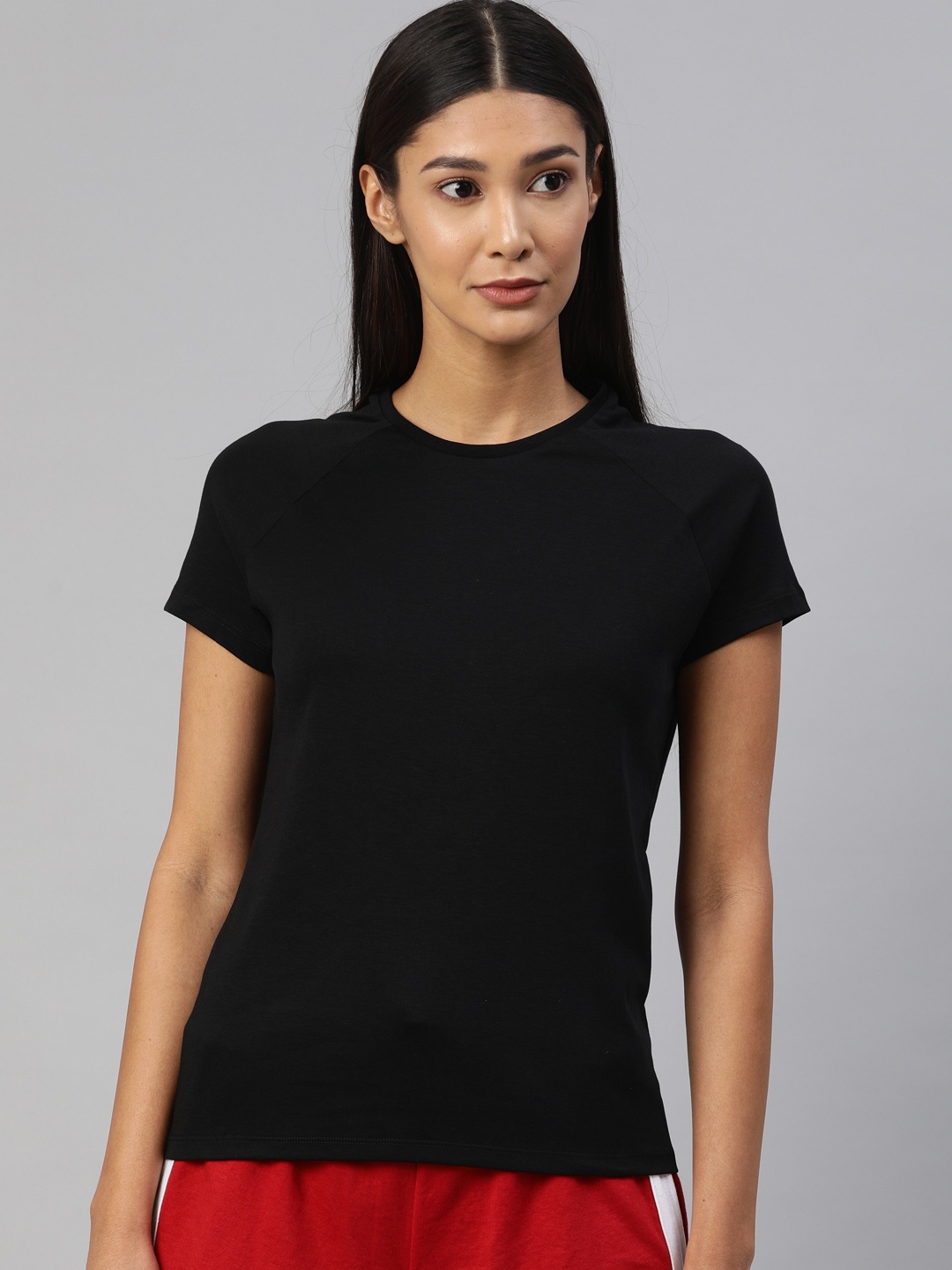 

Van Heusen Women Round Neck Lounge T-Shirts, Black
