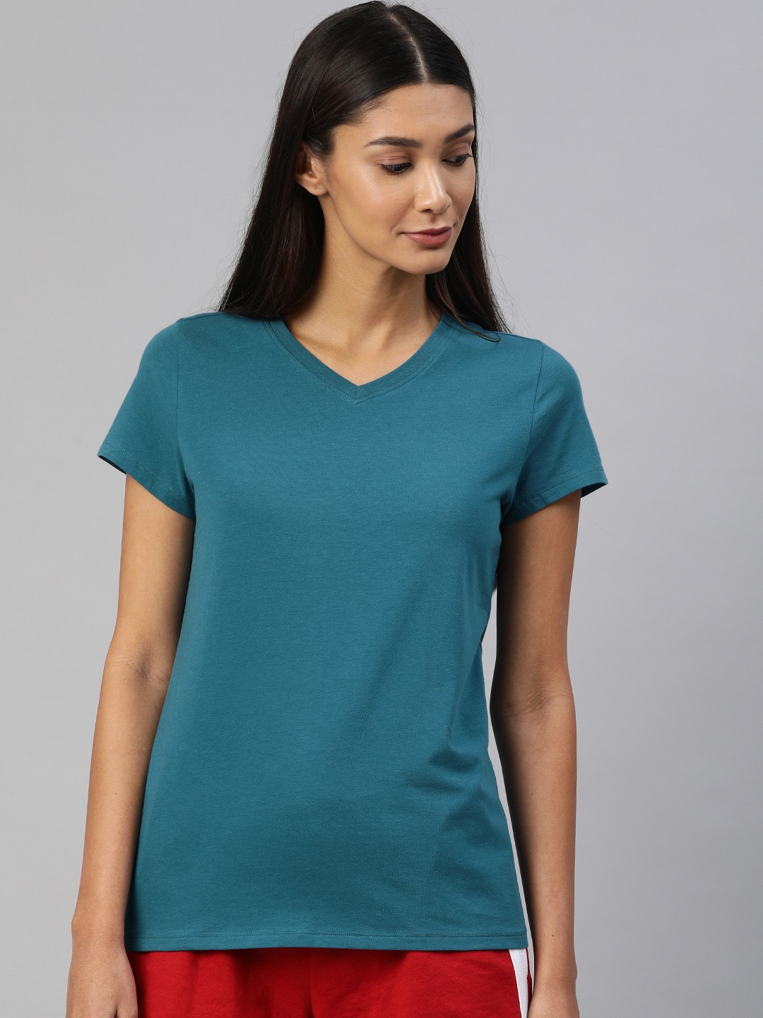 

Van Heusen Women V-Neck Short Sleeve Lounge T-Shirt, Teal