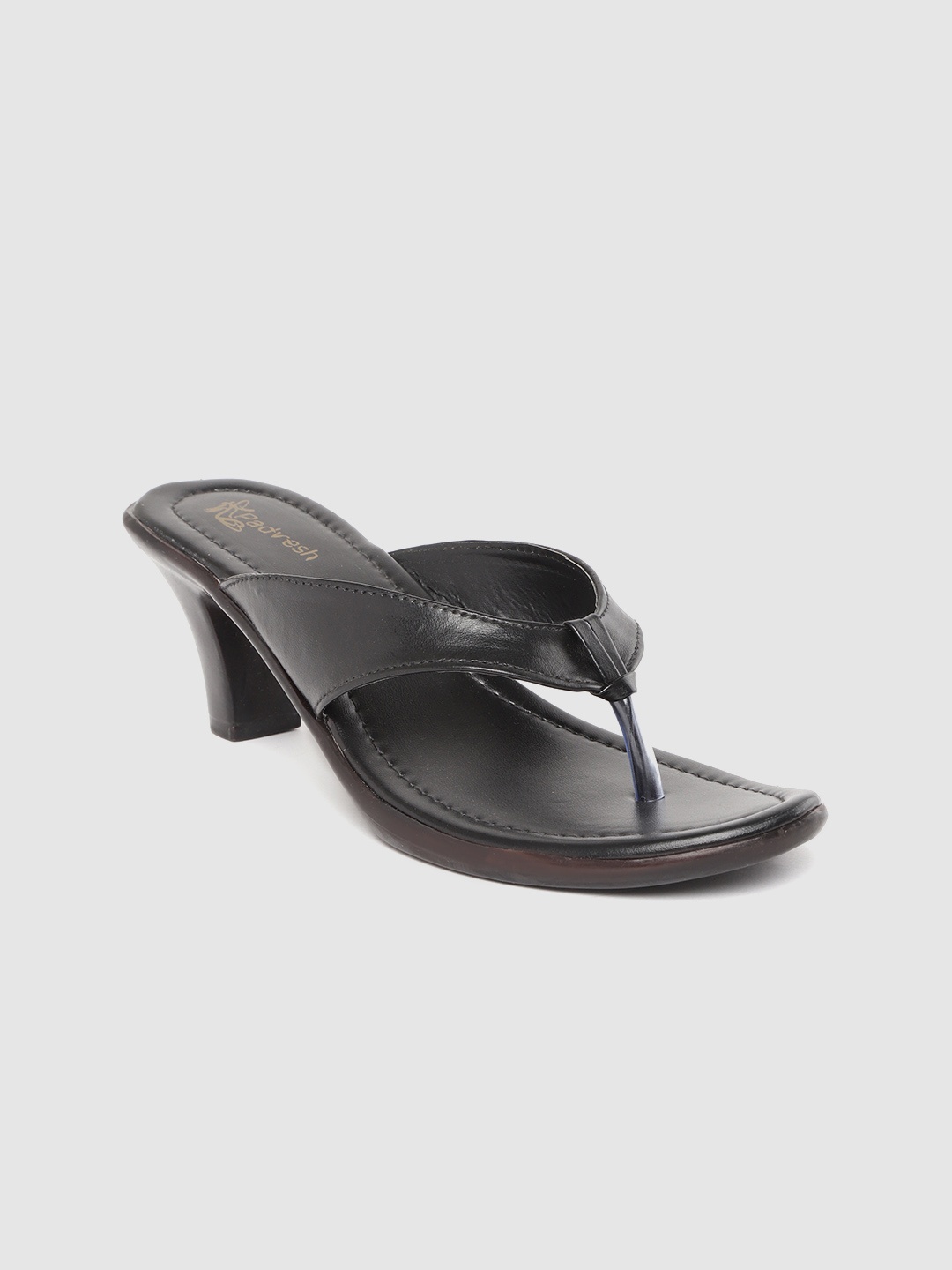 

Padvesh Women Black Solid Block Heels