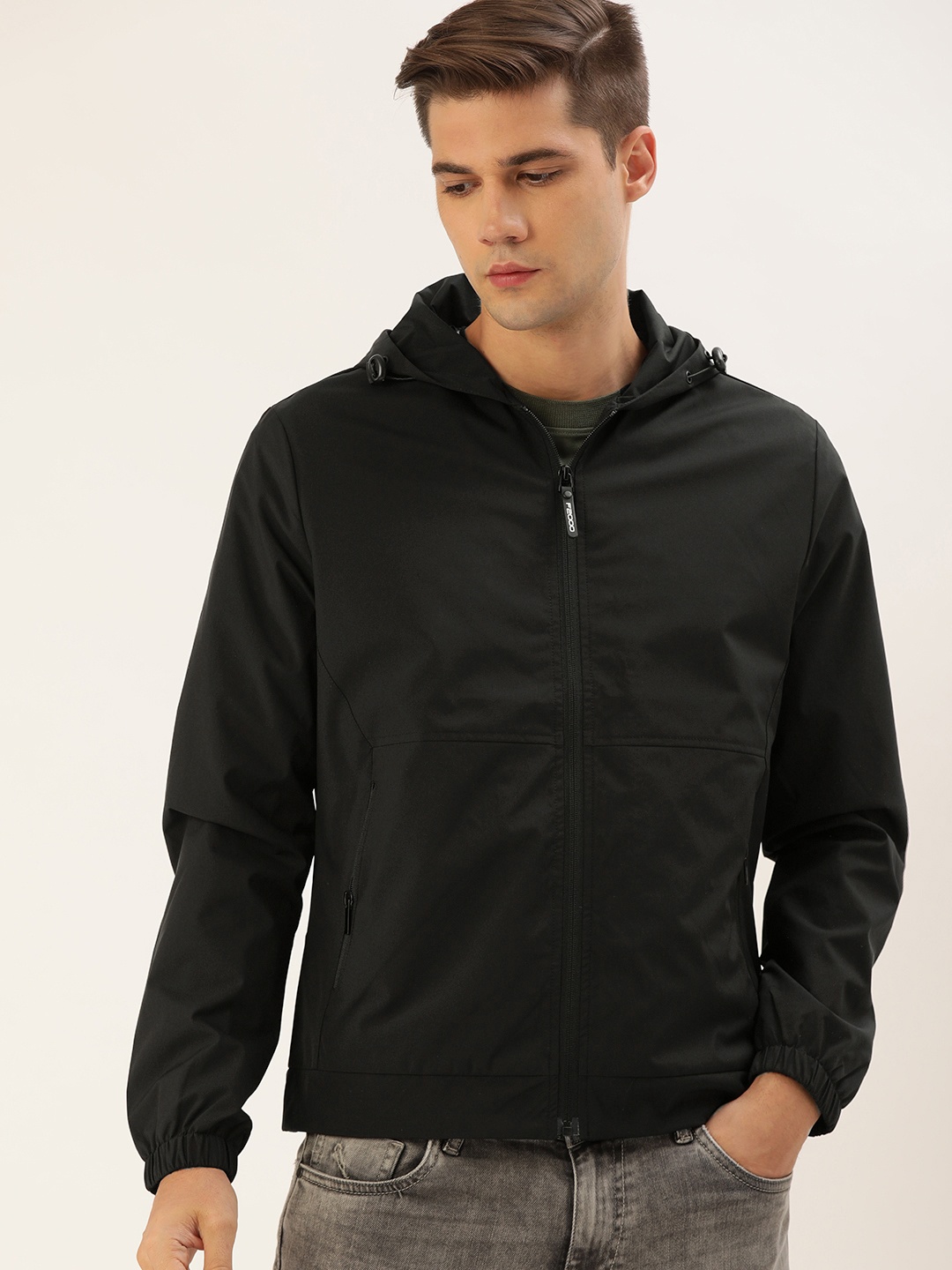

Flying Machine Men Black Lightweight Sporty Jacket