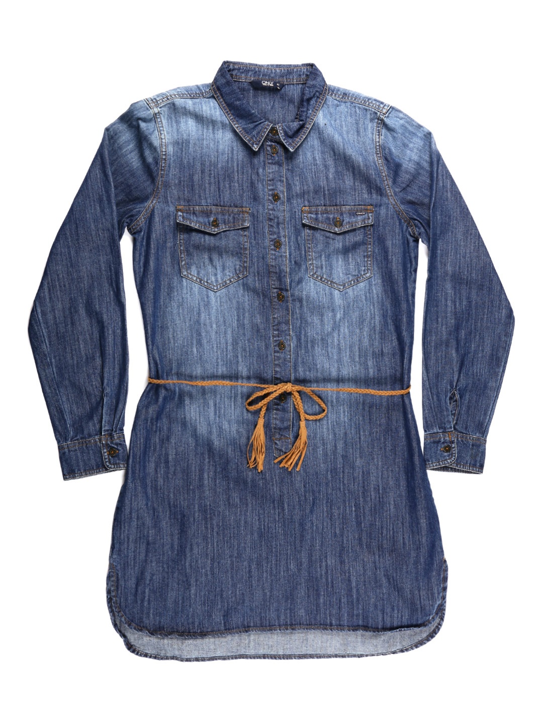 

ONLY Women Blue Denim Shift Dress