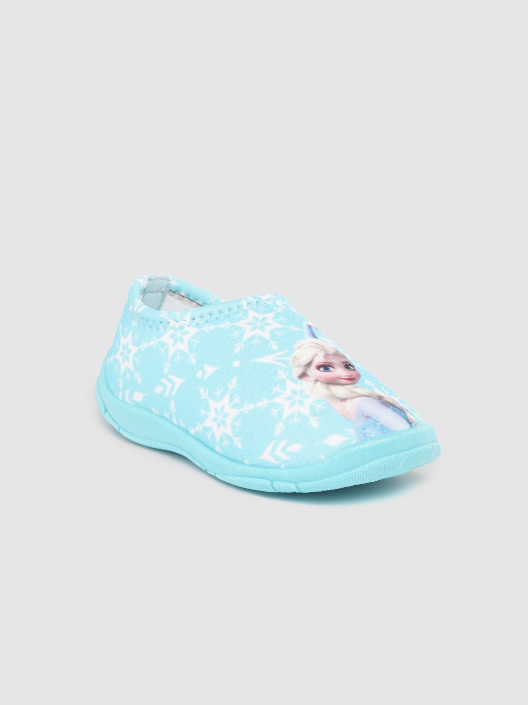 

toothless Girls Blue & White Snowflake Print Slip-On Sneakers with Frozen Print Detail