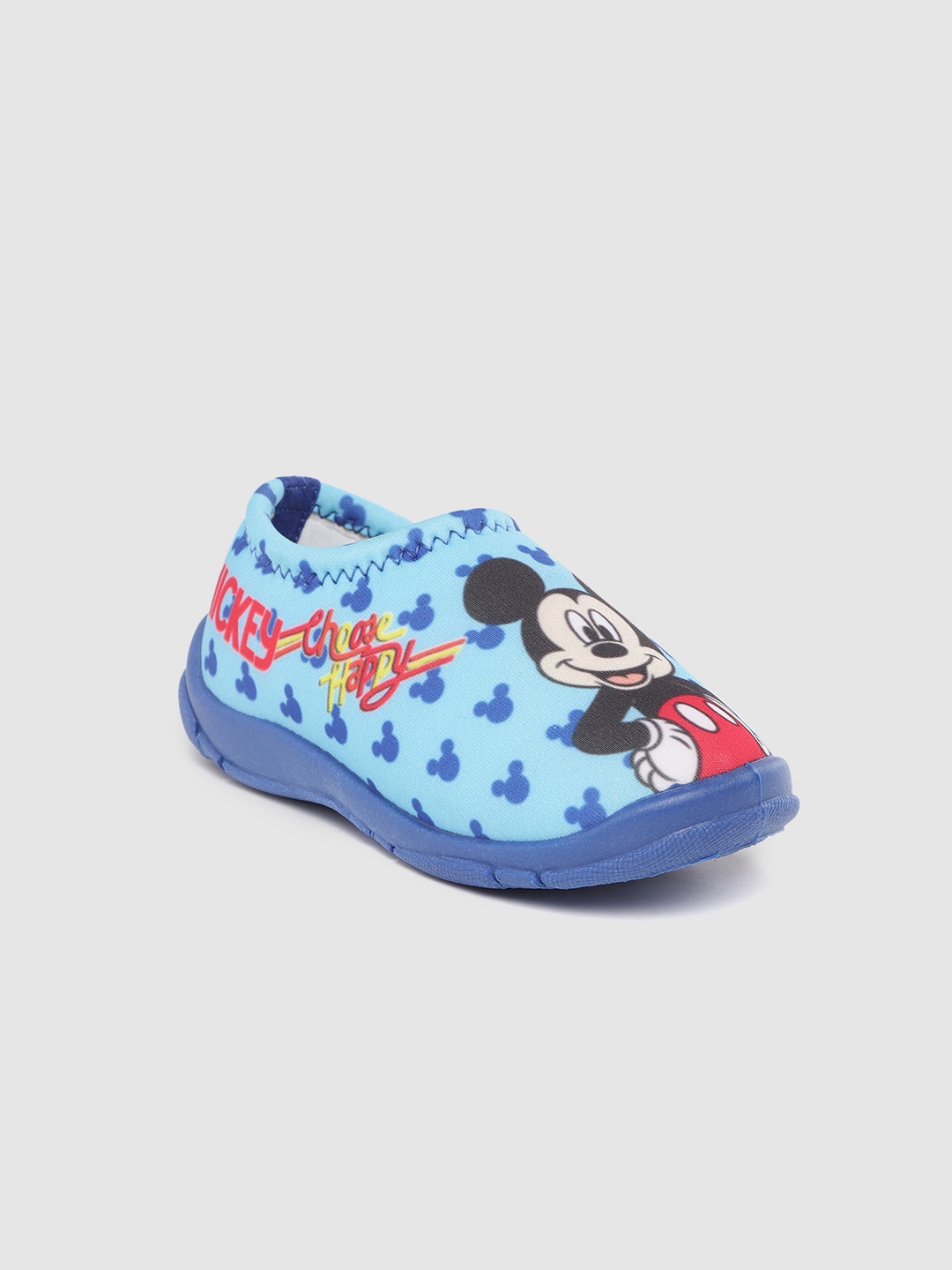 

toothless Boys Blue & Red toothless Mickey Mouse Print Slip-On Sneakers
