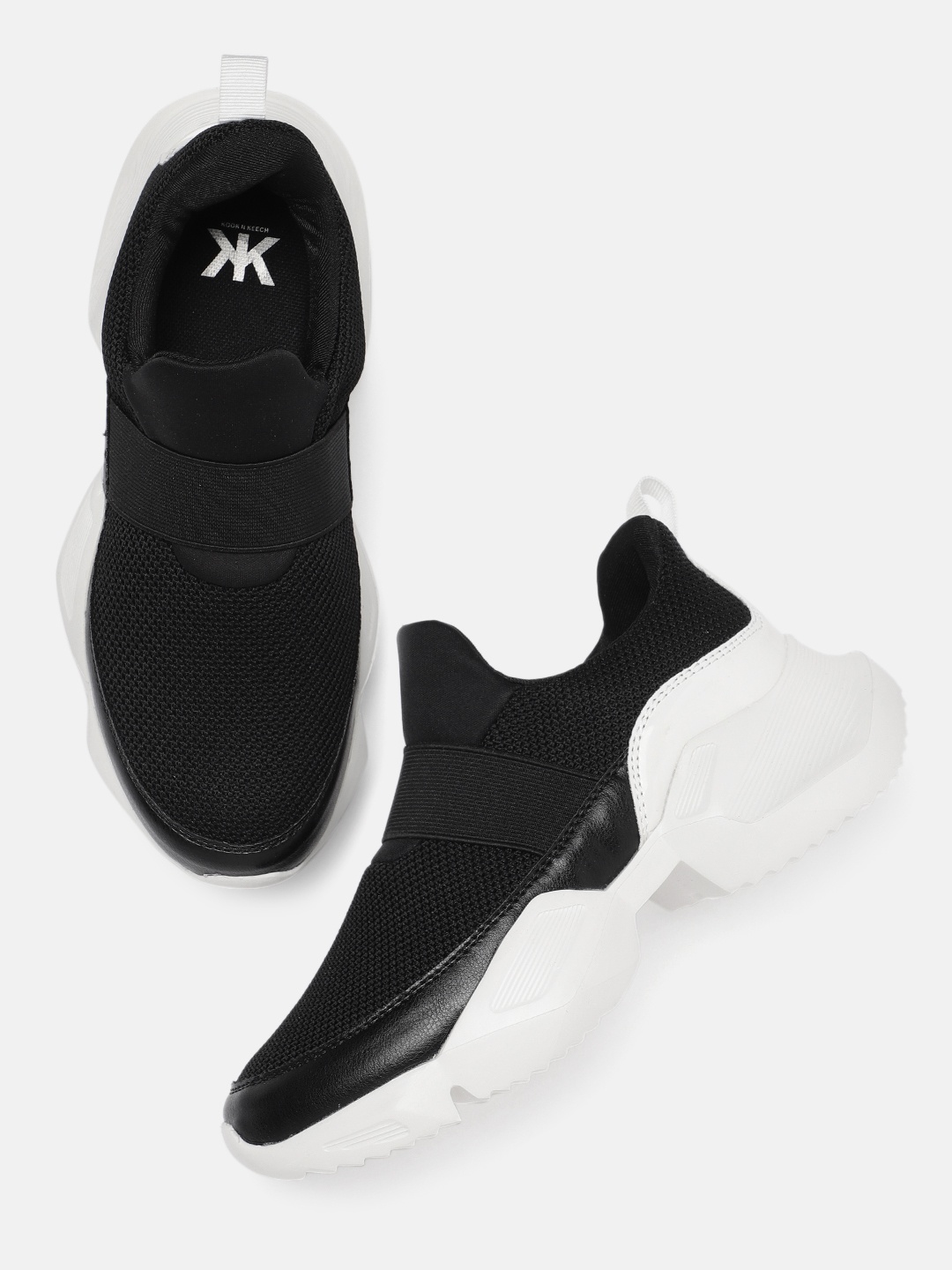 

Kook N Keech Women Black Slip-On Sneakers