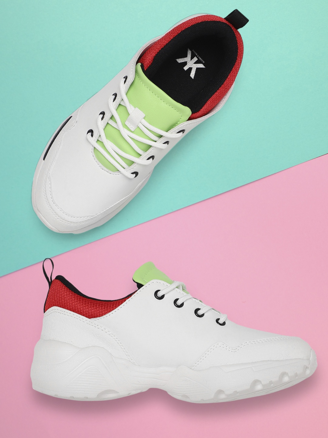 

Kook N Keech Women Off-White Solid Sneakers