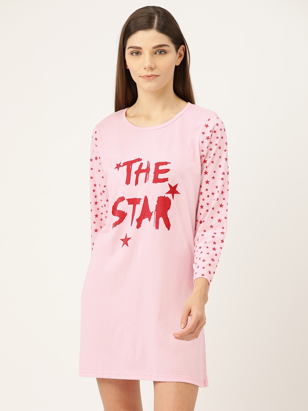 

Klamotten Pink & Red Printed Nightdress