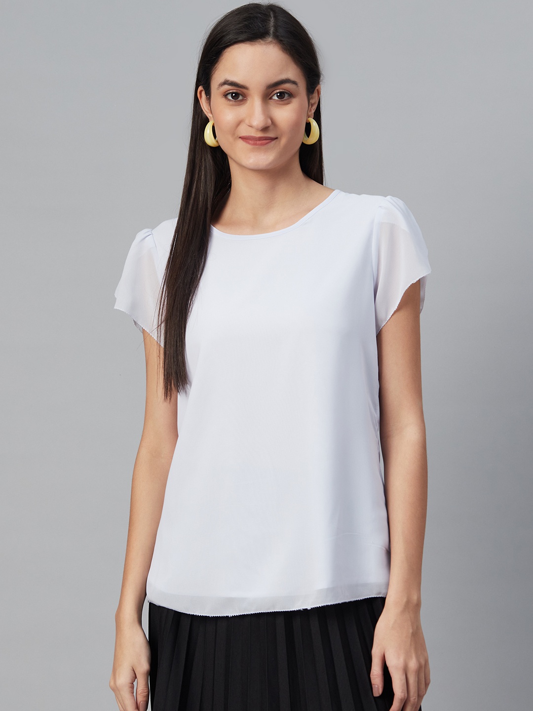 

Marks & Spencer Women Blue Solid Top
