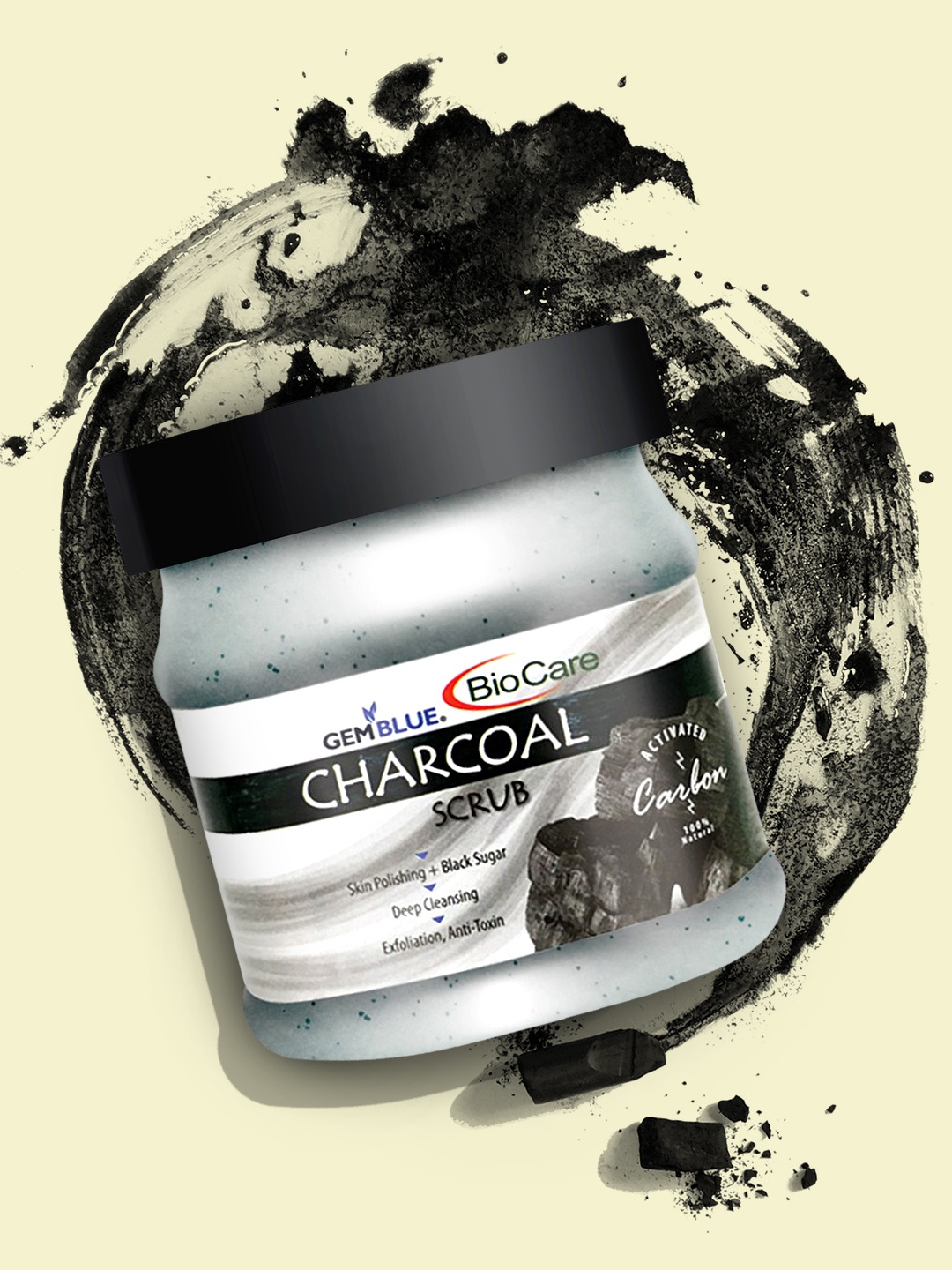 

GEMBLUE BioCare Charcoal Scrub 500 ml, Black