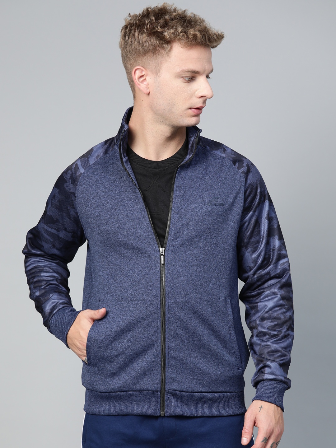 

Alcis Men Blue Solid Bomber Jacket