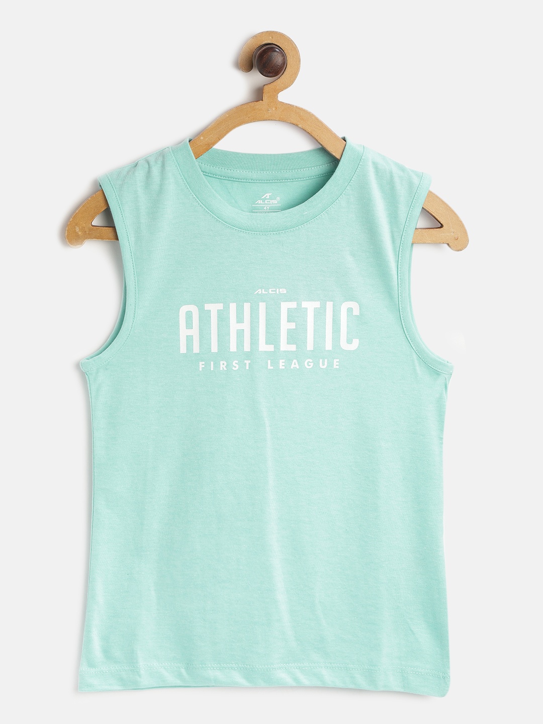 

Alcis Boys Sea Green & White Typography Print Round Neck Sports T-shirt