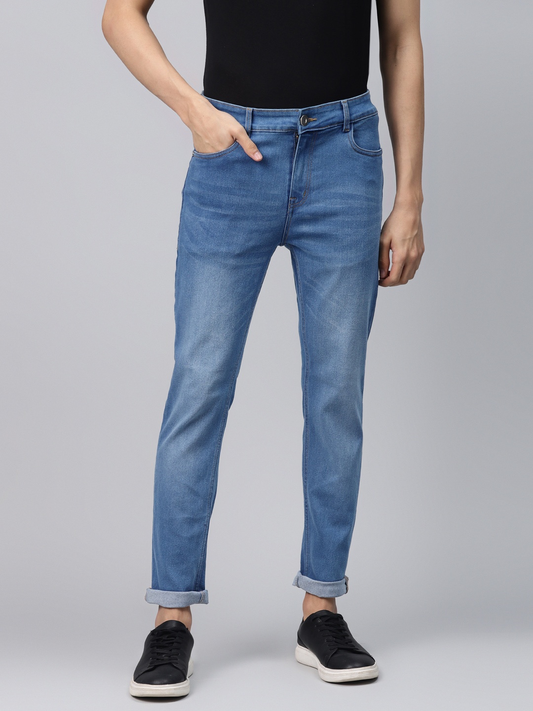 

Hubberholme Men Blue Slim Fit Mid-Rise Clean Look Stretchable Jeans