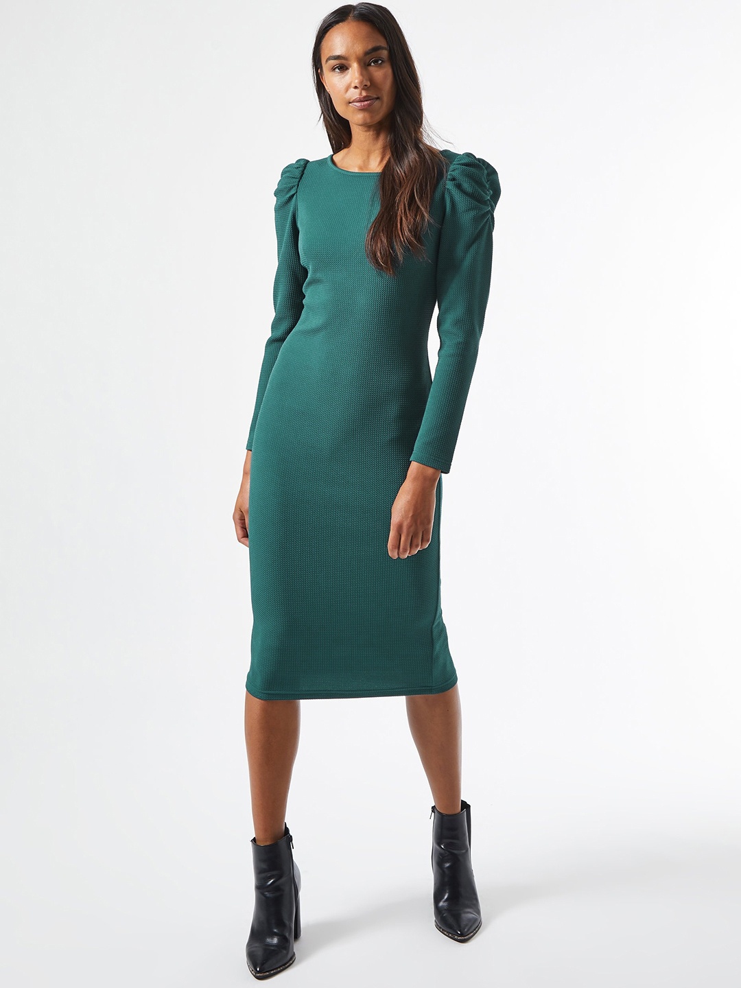

DOROTHY PERKINS Women Teal Blue Solid Bodycon Dress