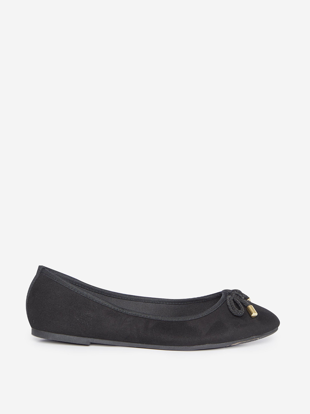 

DOROTHY PERKINS Women Black Solid Ballerinas with Bow Detail