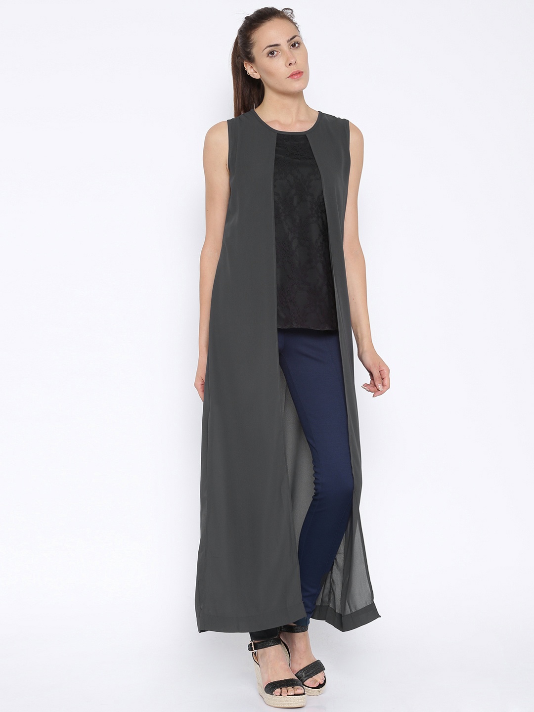 

Tokyo Talkies Charcoal Grey Maxi Top