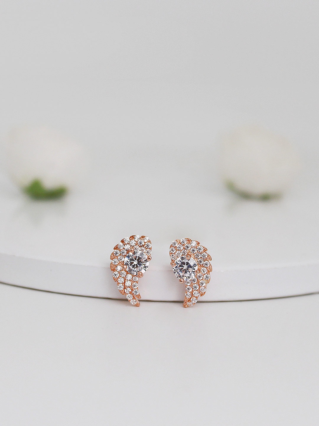 

GIVA 925 Sterling Silver Aayesha's Rose Gold Plated Wing Studs