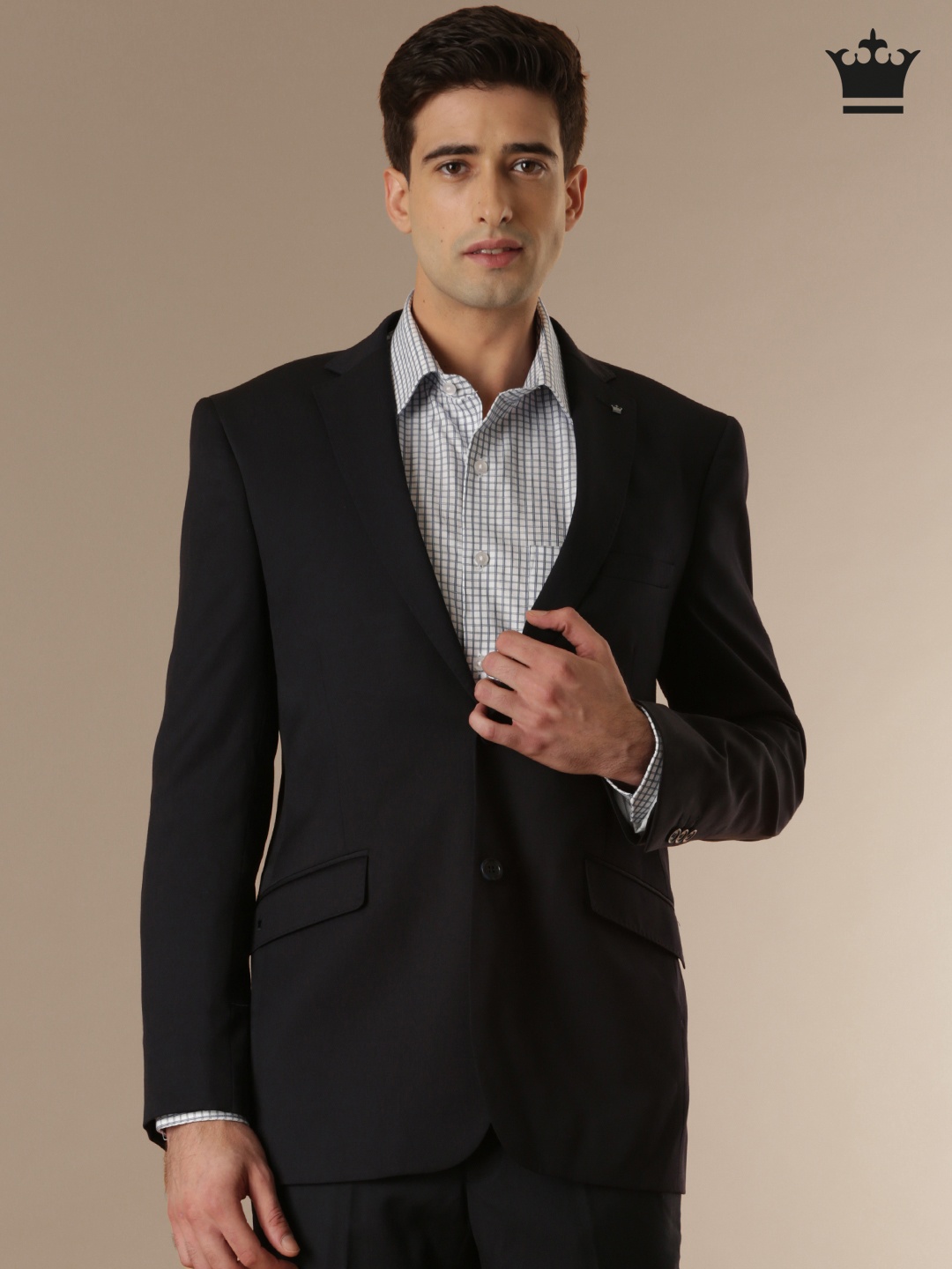 

Louis Philippe Navy Single-Breasted Blazer, Navy blue