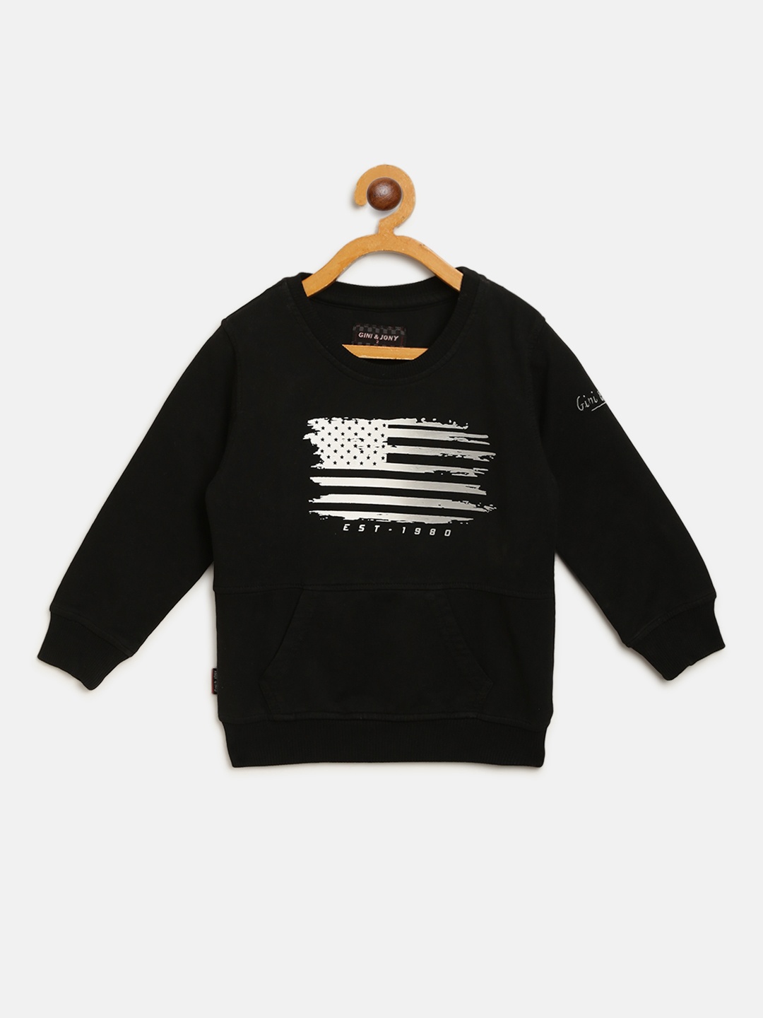 

Gini and Jony Boys Black & White Graphic Print Sweatshirt