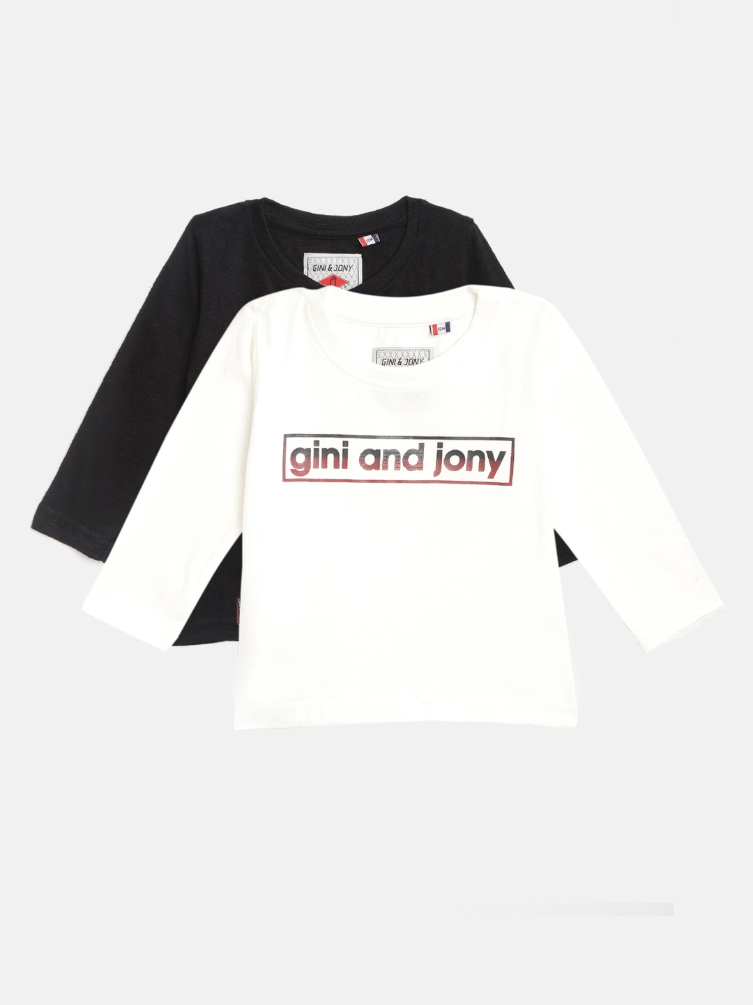 

Gini and Jony Boys Pack of 2 Pure Cotton T-shirts, White