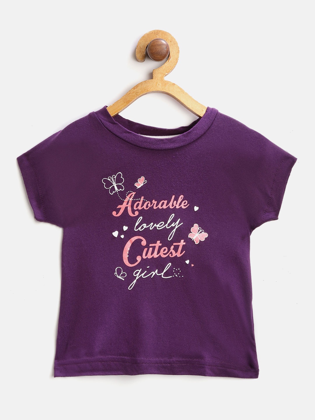 

Palm Tree Girls Purple Printed Top