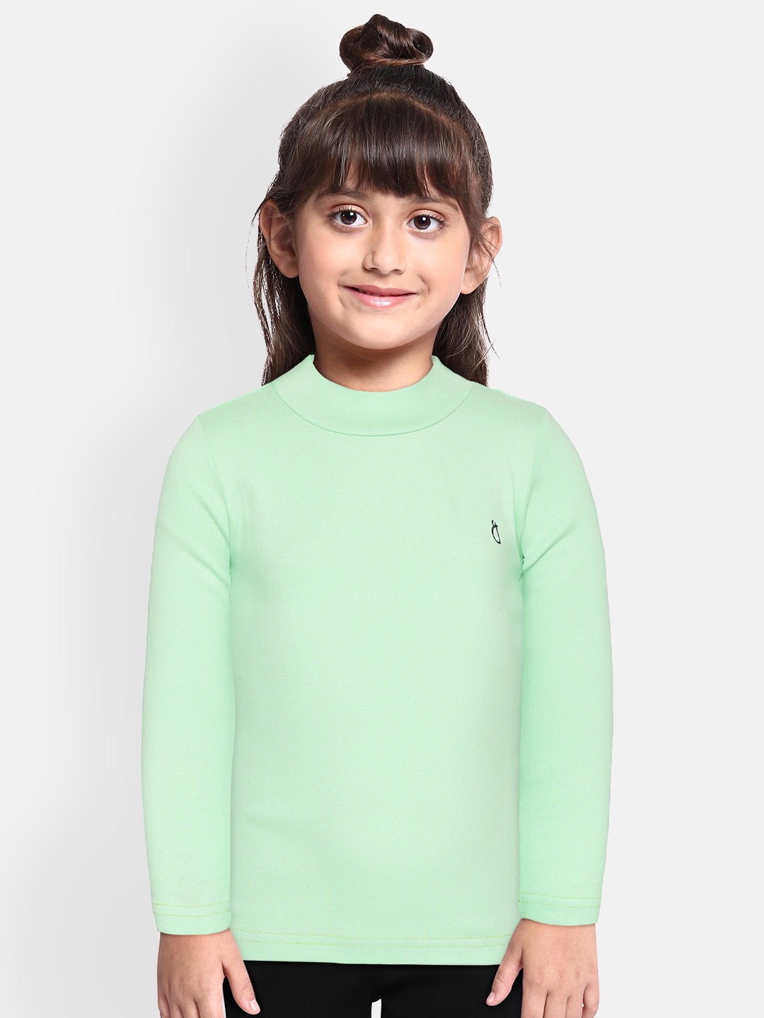 

Gini and Jony Girls Sea Green Solid Top