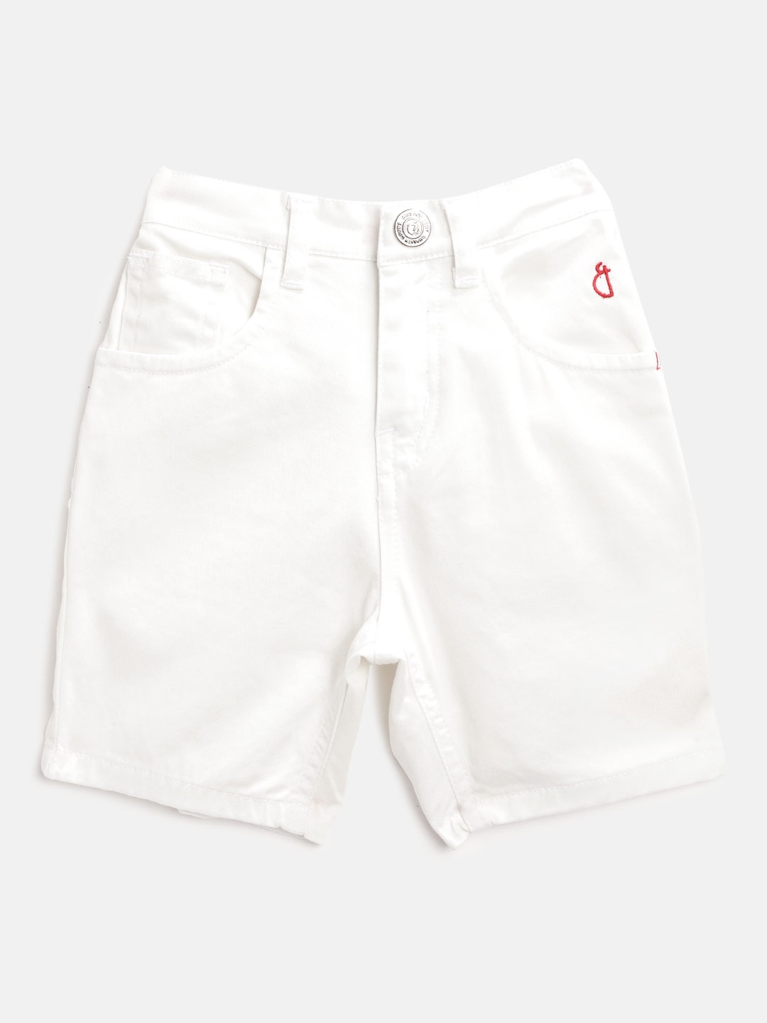 

Gini and Jony Boys White Solid Regular Fit Shorts