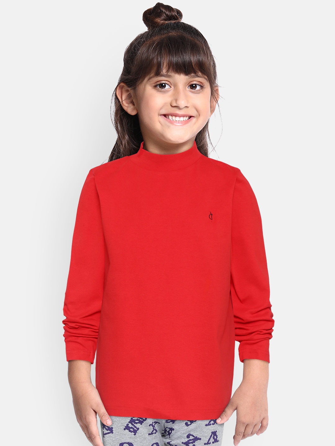 

Gini and Jony Girls Red Solid Top
