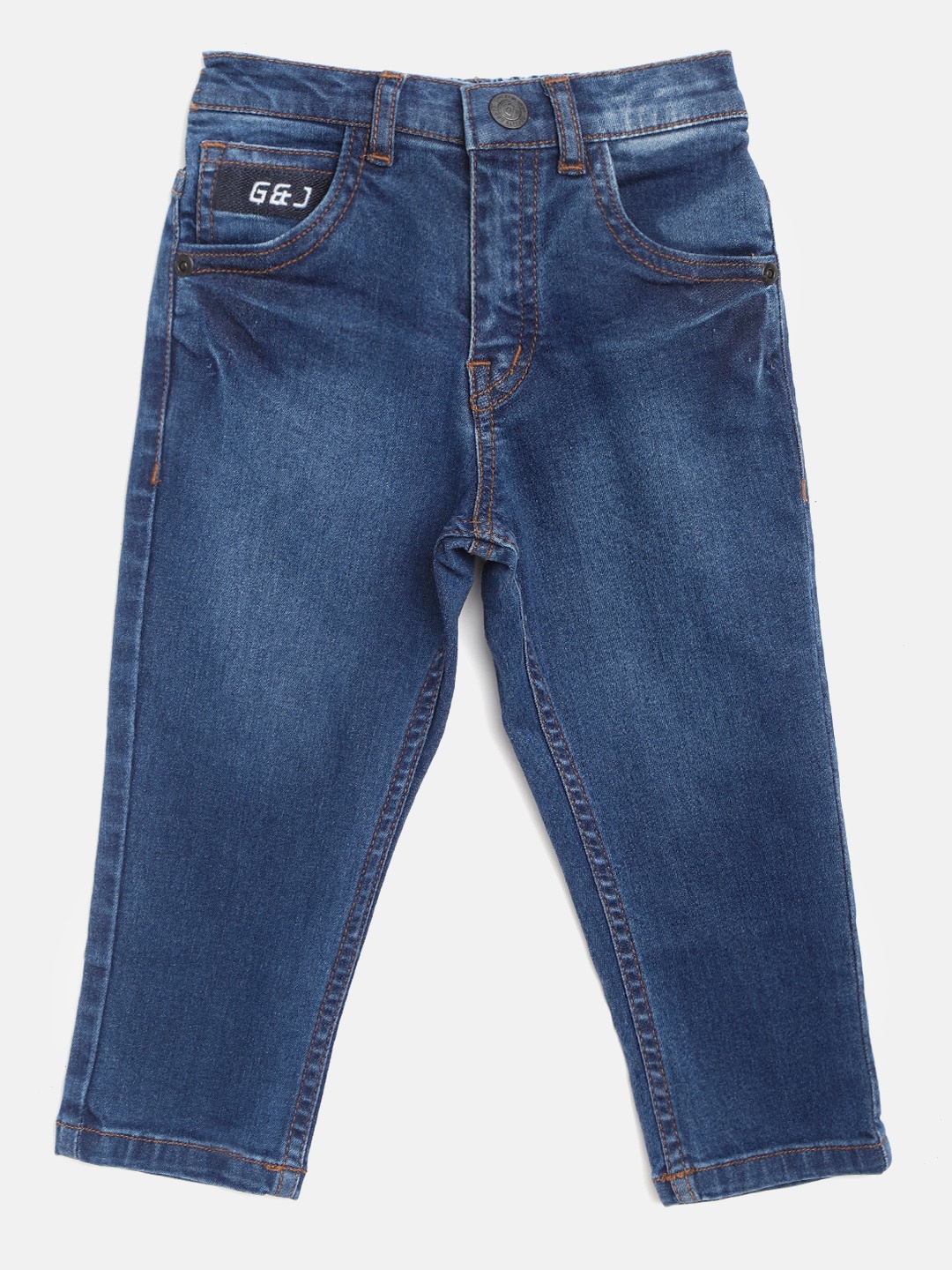 

Gini and Jony Boys Blue Slim Fit Mid-Rise Clean Look Stretchable Jeans