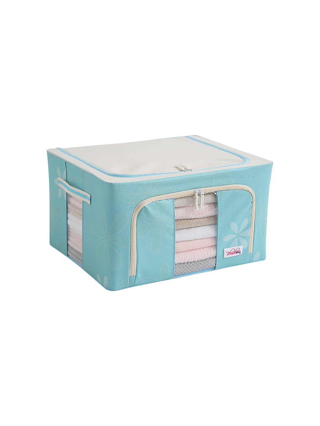 

BlushBees Blue & White Printed Multi-Utility Clothes Storage Box