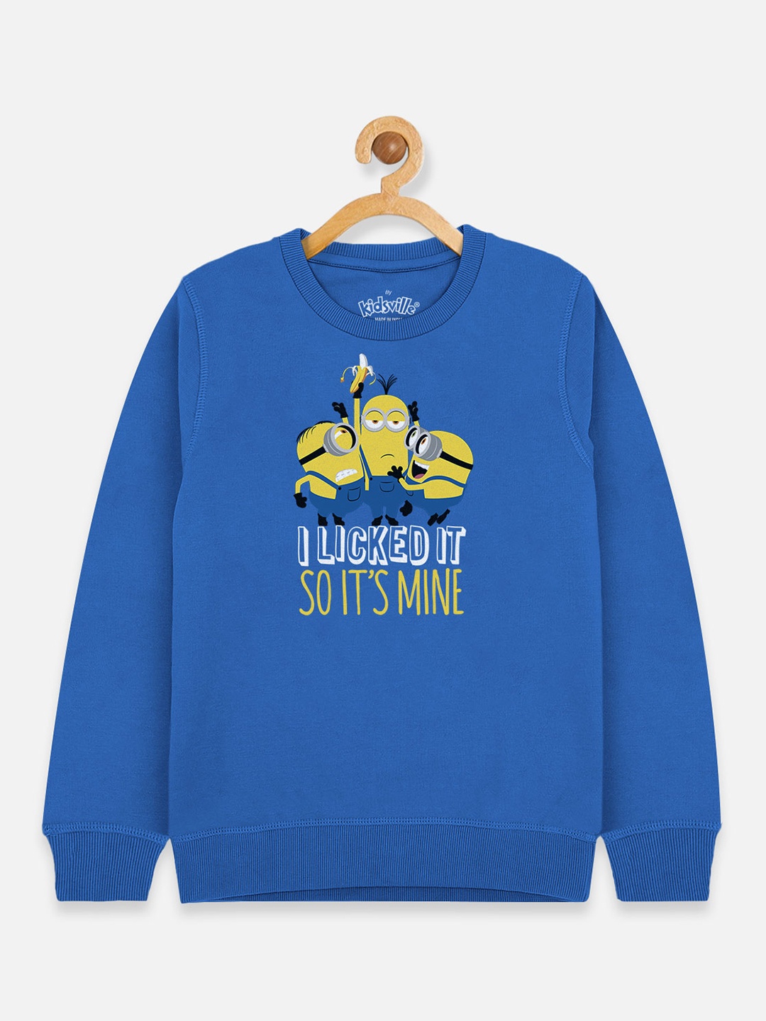 

Kids Ville Boys Blue Minions Printed Sweatshirt