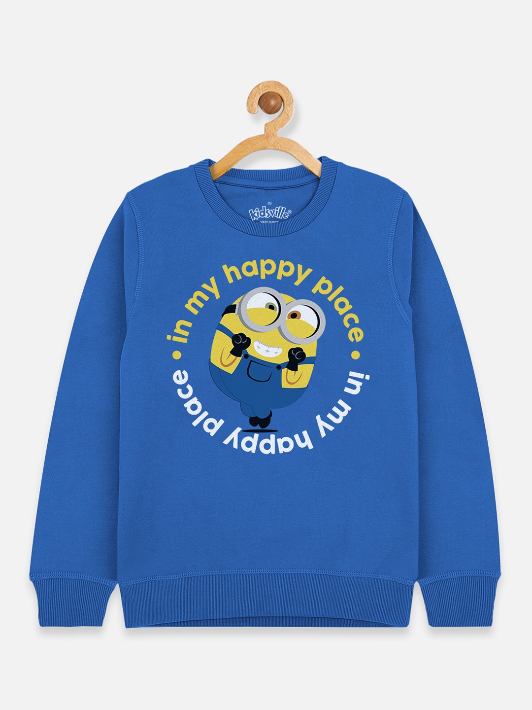 

Kids Ville Boys Blue Minions Printed Sweatshirt