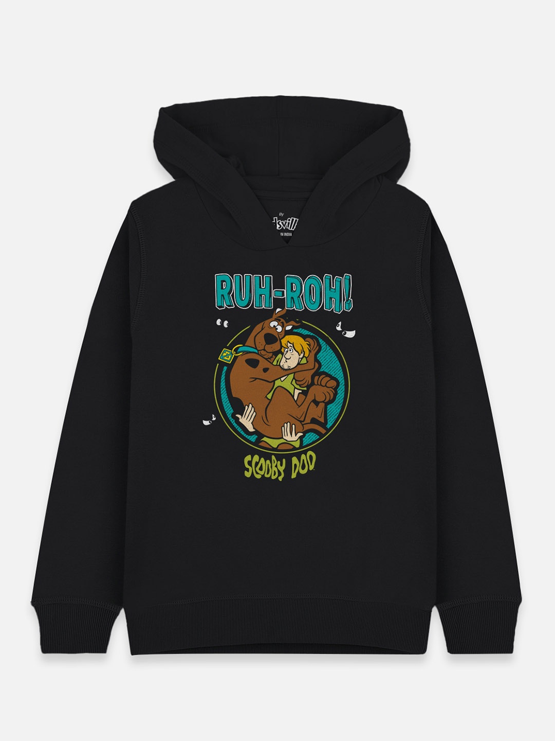 

Kids Ville Boys Black & Brown Scooby Doo Print Hooded Sweatshirt