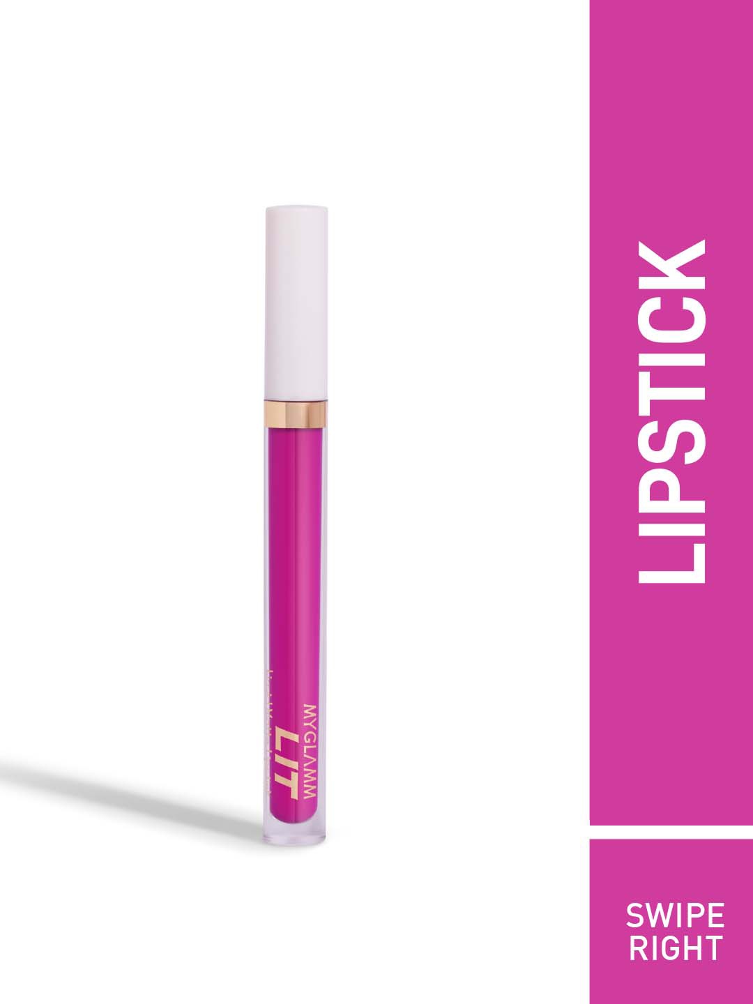 

MyGlamm LIT Liquid Matte Lipstick-Swipe Right-3ml, Purple