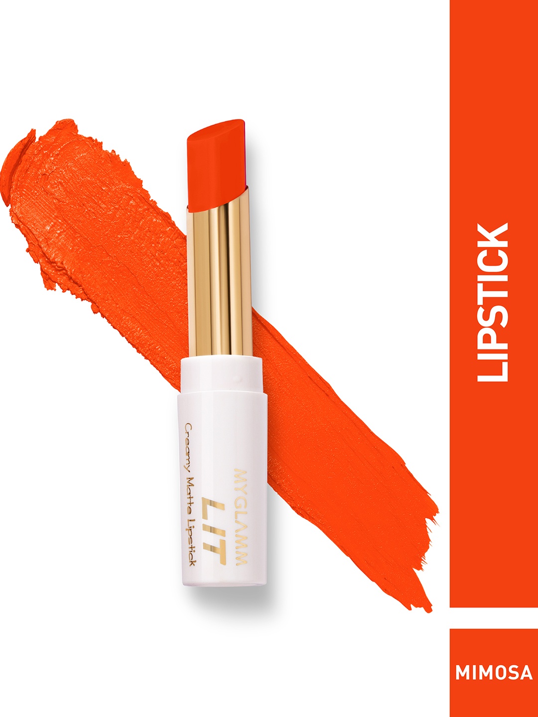 

MyGlamm LIT Creamy Matte Lipstick-Mimosa-3.7g, Orange