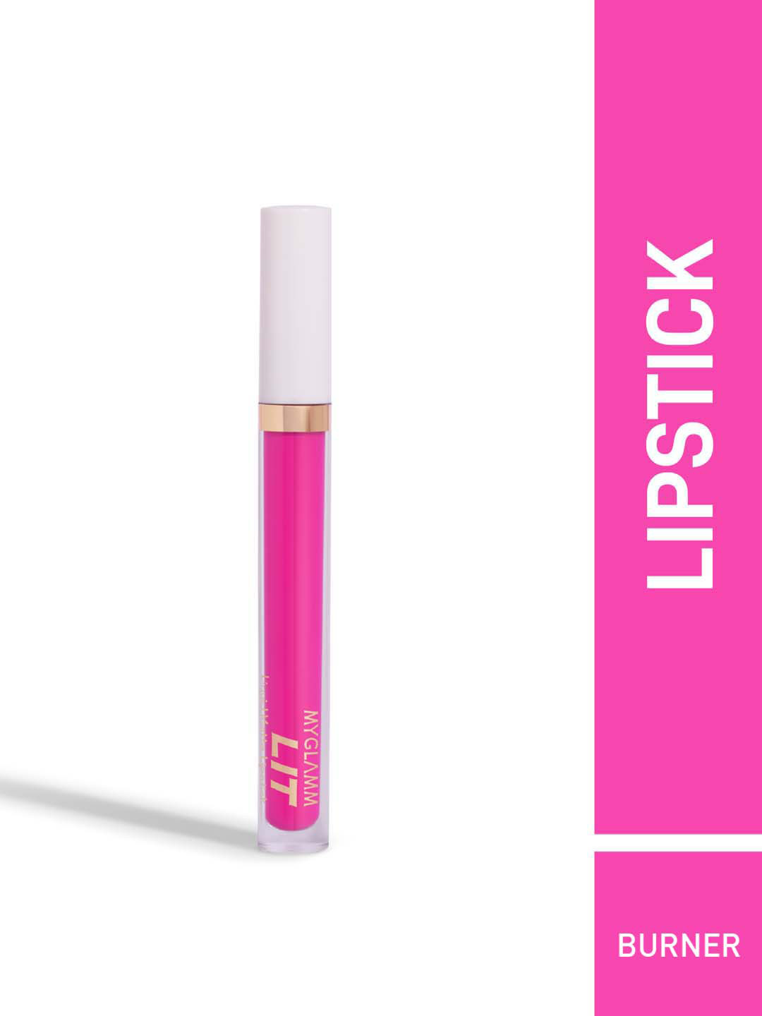 

MyGlamm LIT Liquid Matte Lipstick-Burner-3ml, Pink