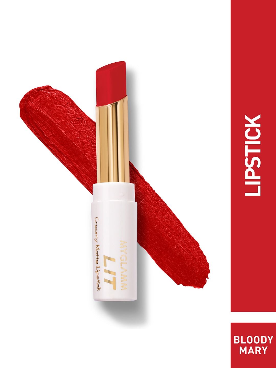 

MyGlamm LIT Creamy Matte Lipstick-Bloody Mary-3.7g, Red