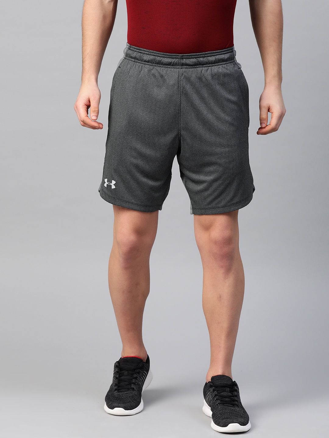 

UNDER ARMOUR Men Charcoal UA Knit Training Sports Shorts