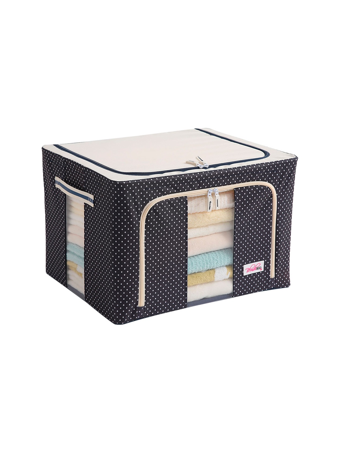 

BlushBees Navy Blue & White Printed Multi-Utility Wardrobe Organiser