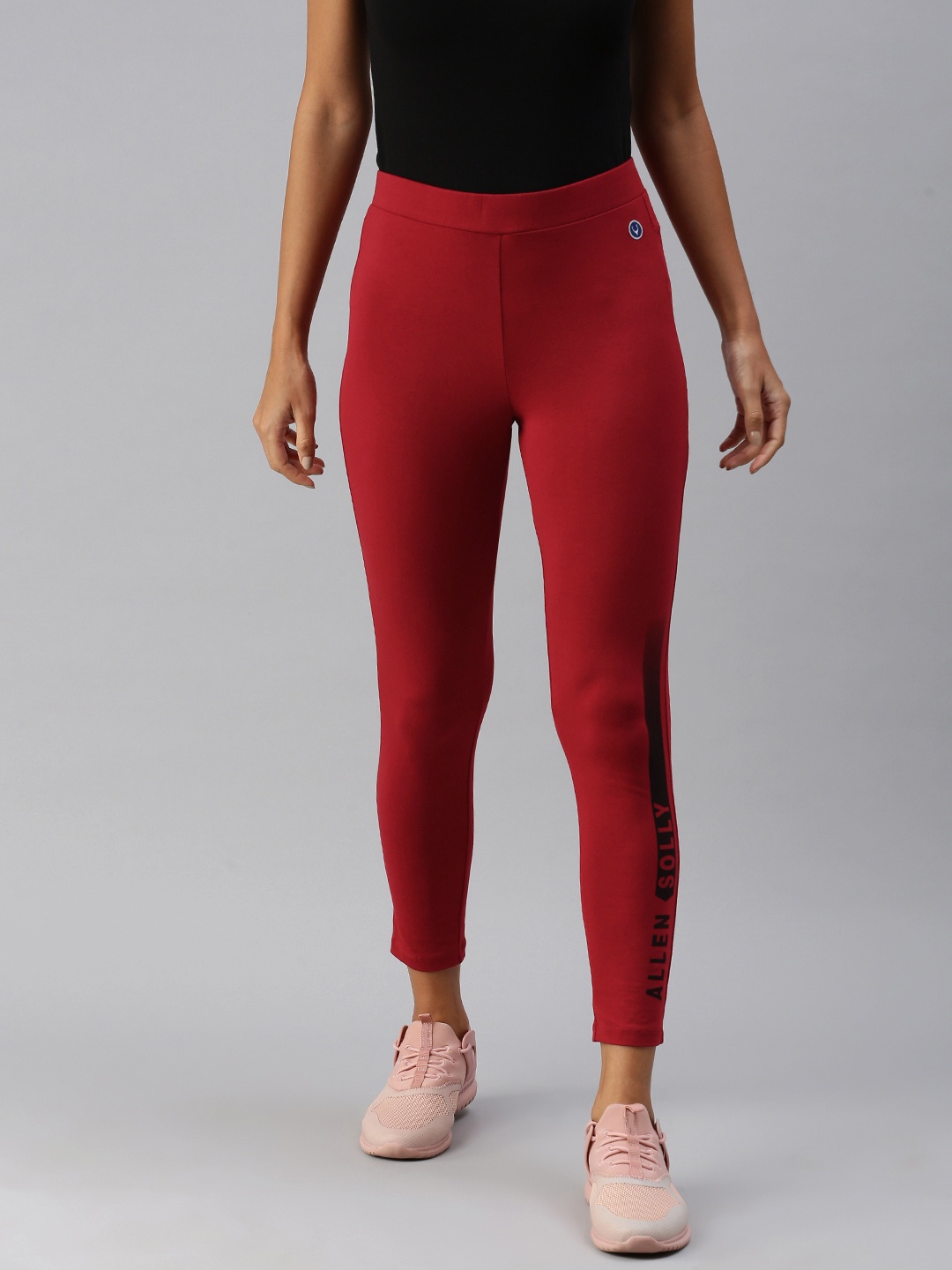 

Allen Solly Woman Red Solid Ankle-Length Leggings
