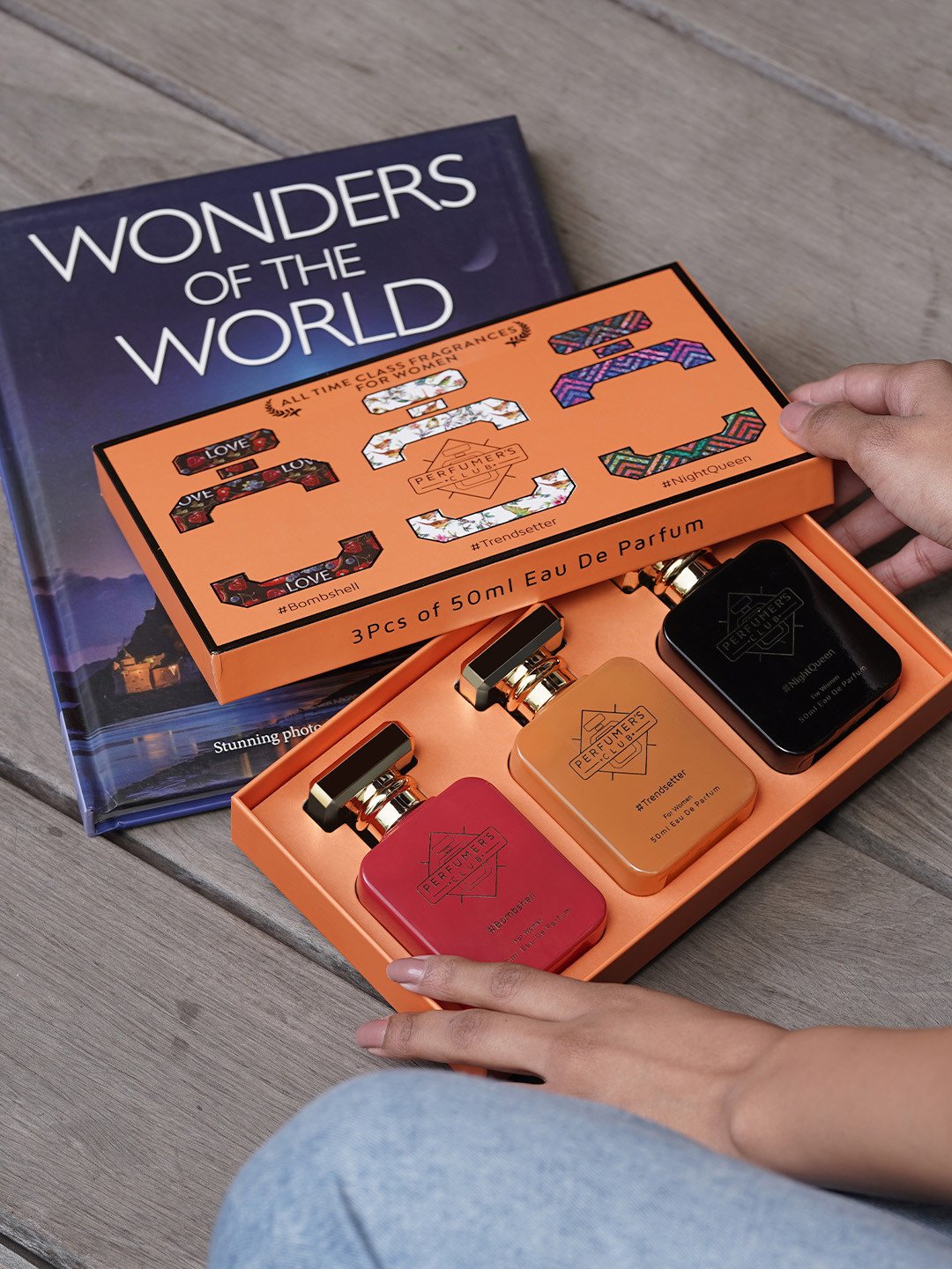 

PERFUMERS CLUB Women Set of 3 All Time Classic Fragrances, Pink