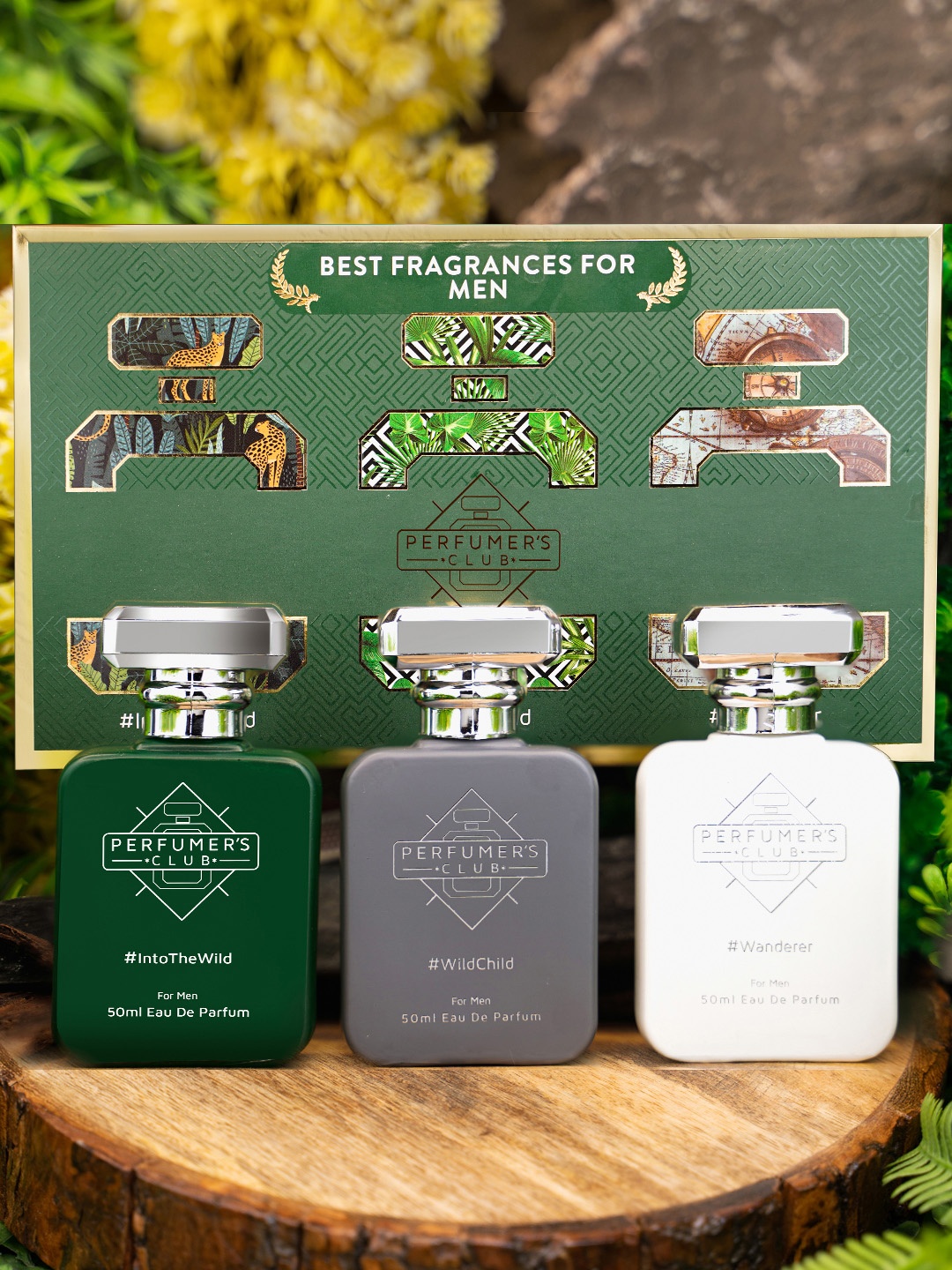 

PERFUMERS CLUB Men Set of 3 Eau De Parfum 50 ml, Green