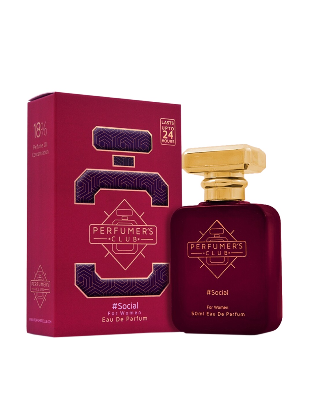 

PERFUMERS CLUB Social for Women Eau De Parfum, Red