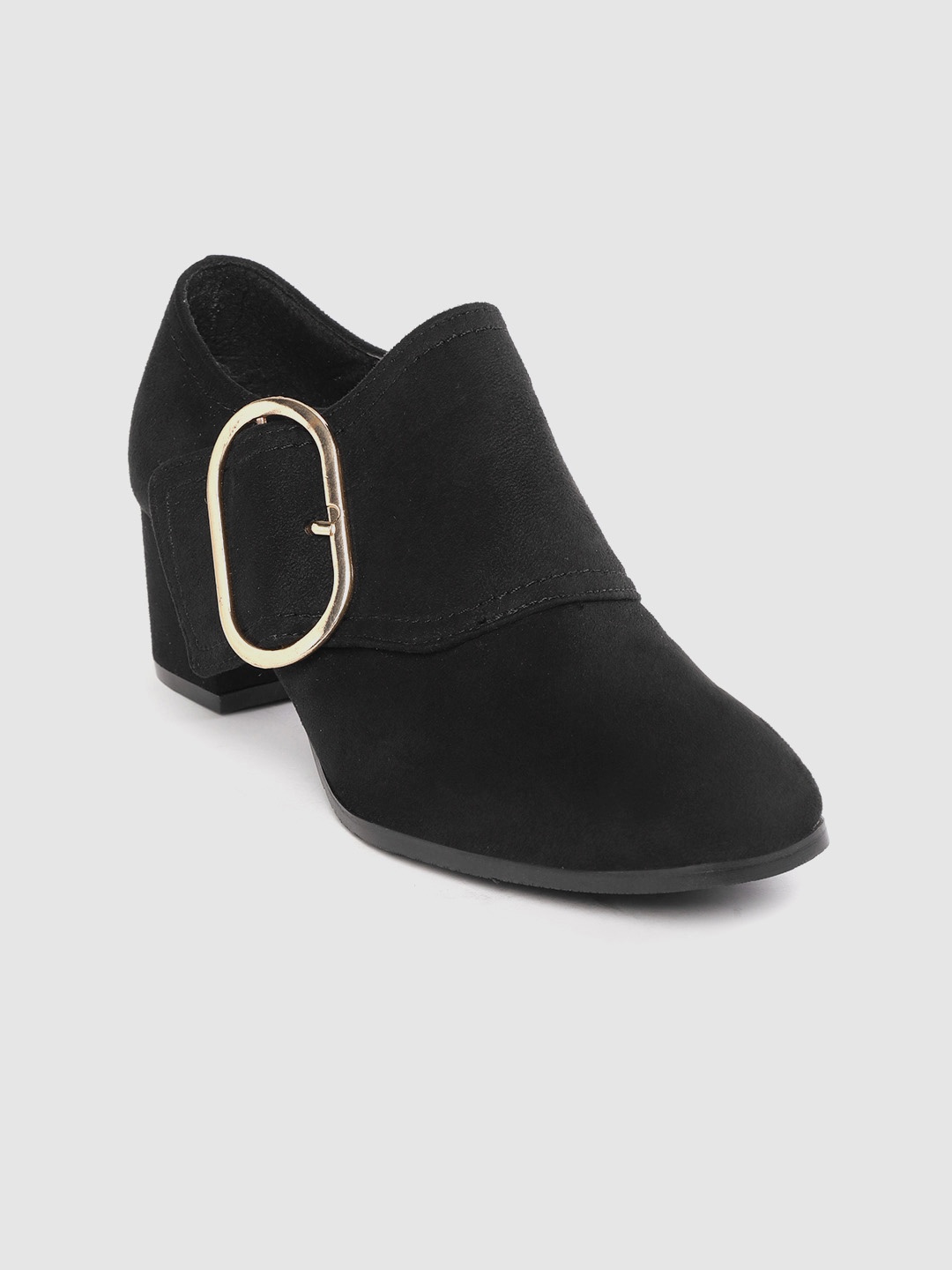 

Lavie Women Black Solid Pumps with Buckle Detail