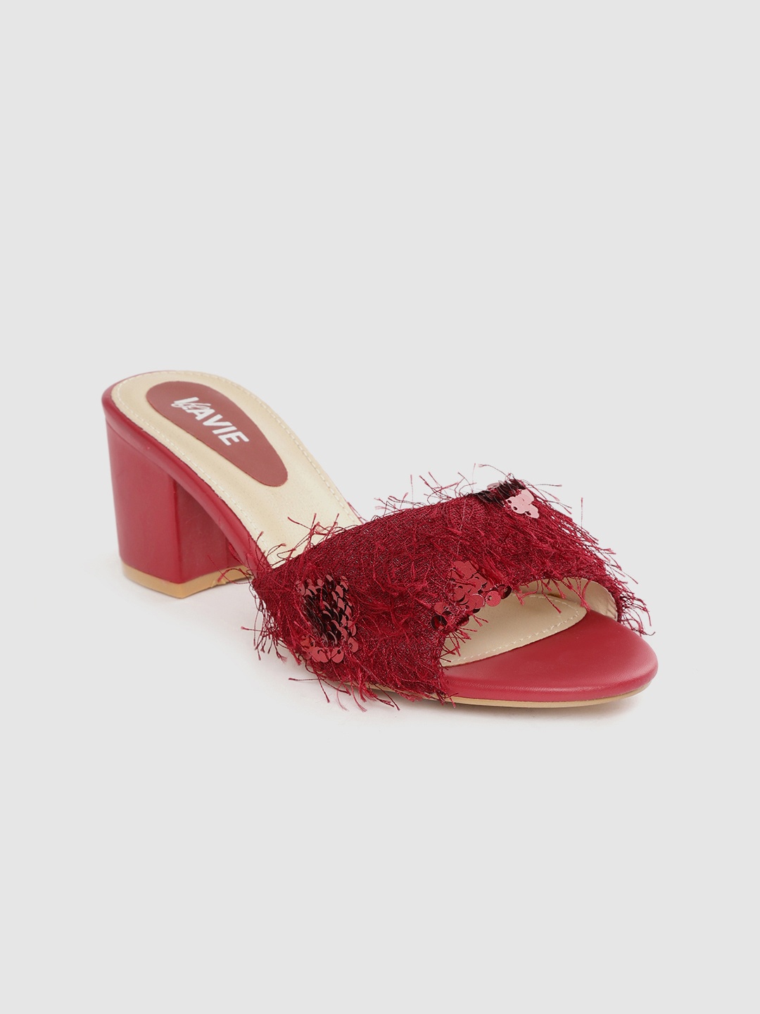 

Lavie Women Red Embellished Block Heels