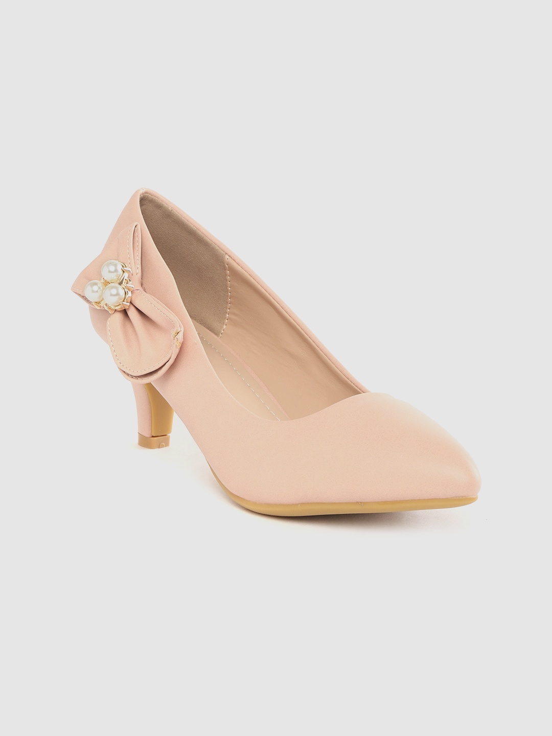 

Lavie Women Peach-Coloured Solid Pumps
