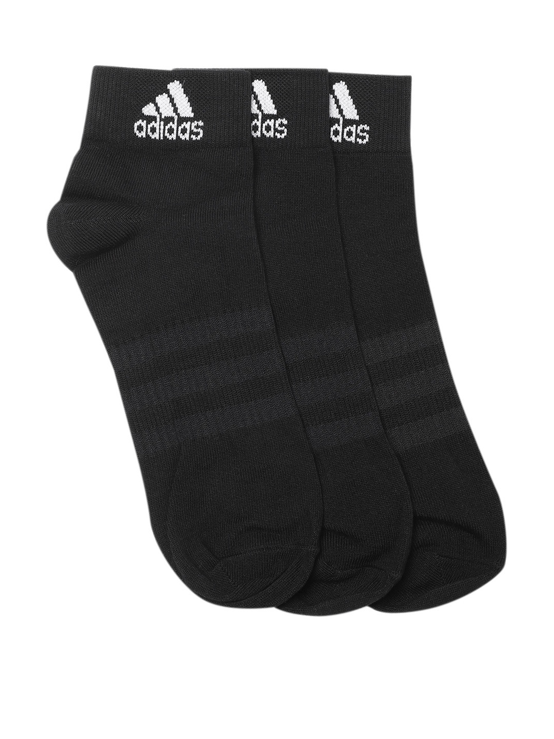 

ADIDAS Unisex Pack of 3 Black Solid Above Ankle-Length Training Socks